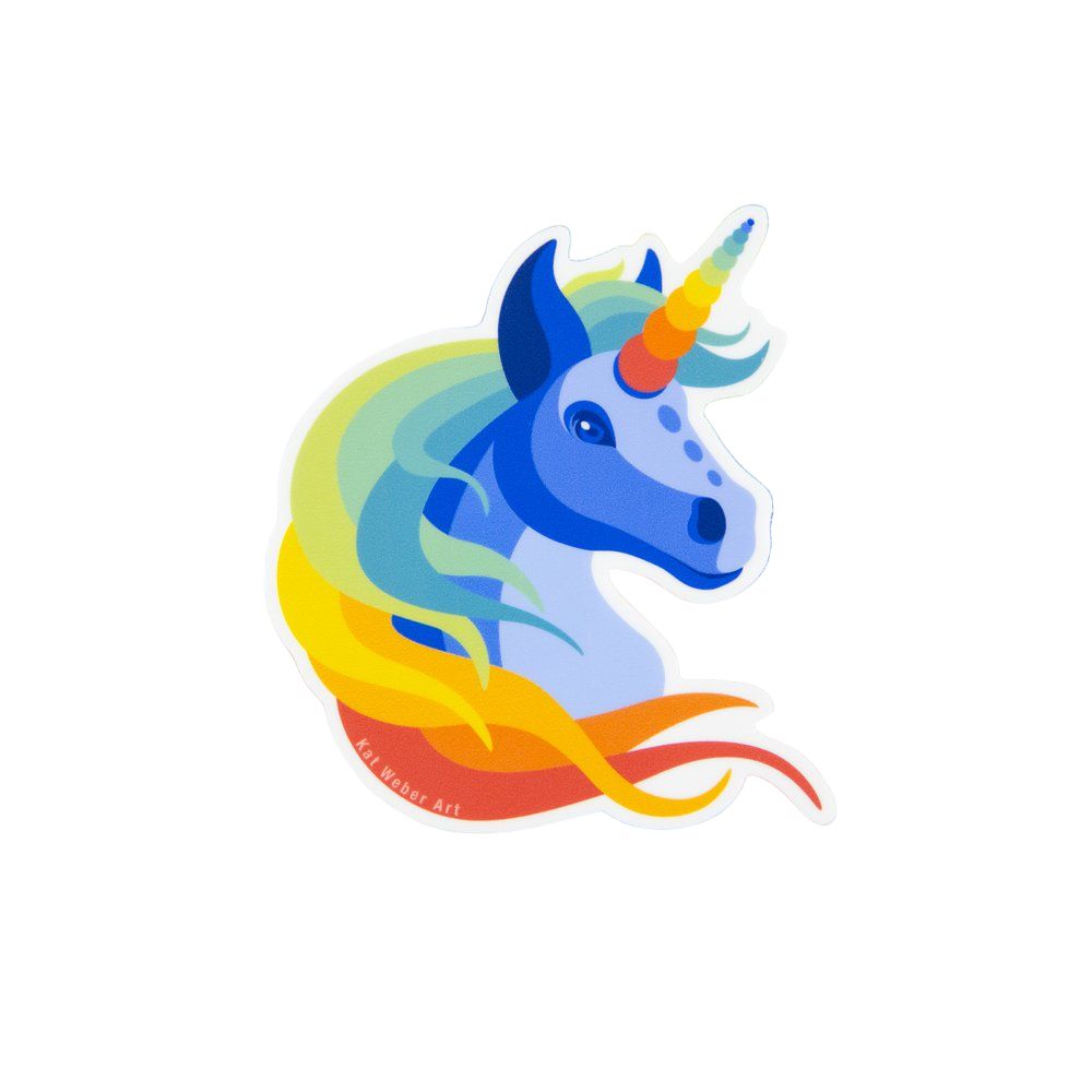 Vinyl Stickers by Kat Weber Art - Unicorn